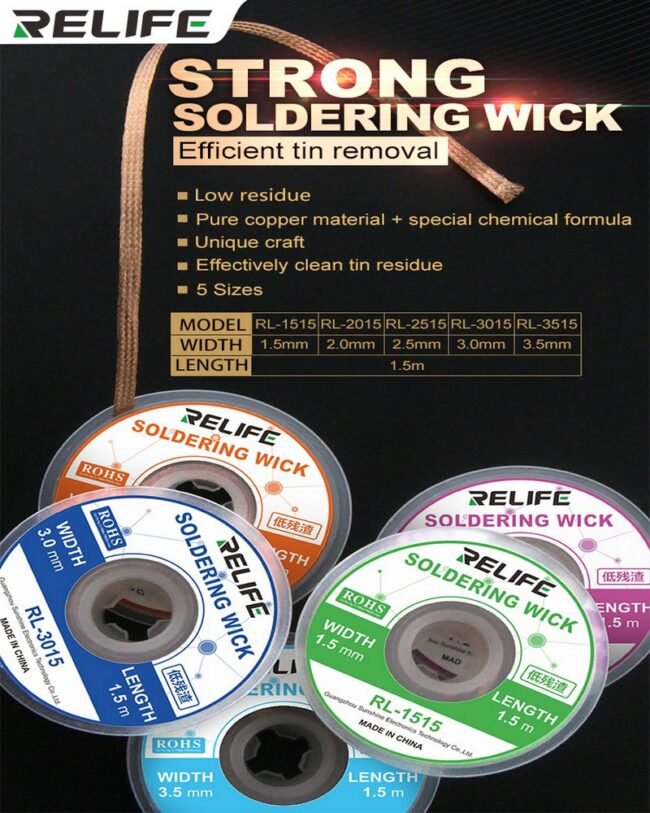 RELIFE RL-2515 Soldering Wick 2.5MM - Image 2