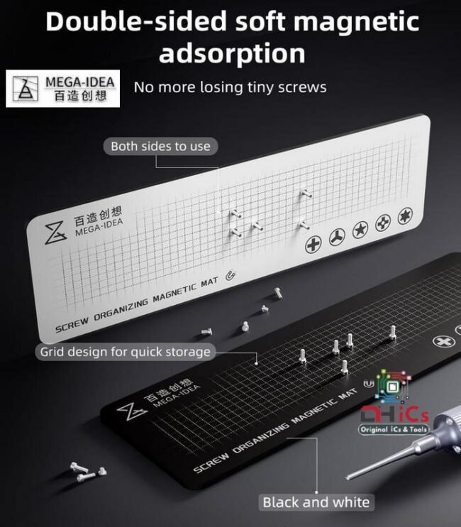 Double Side Screw Organizing Magnetic Mat Mega Idea