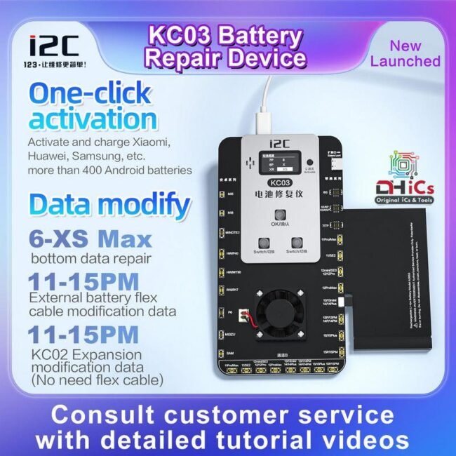 i2C KC03 Multi-function Battery Activation Detection Repair Device for iPhone 6-15PM / Android - Image 4
