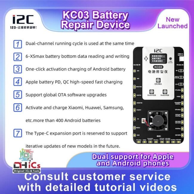 i2C KC03 Multi-function Battery Activation Detection Repair Device for iPhone 6-15PM / Android - Image 2