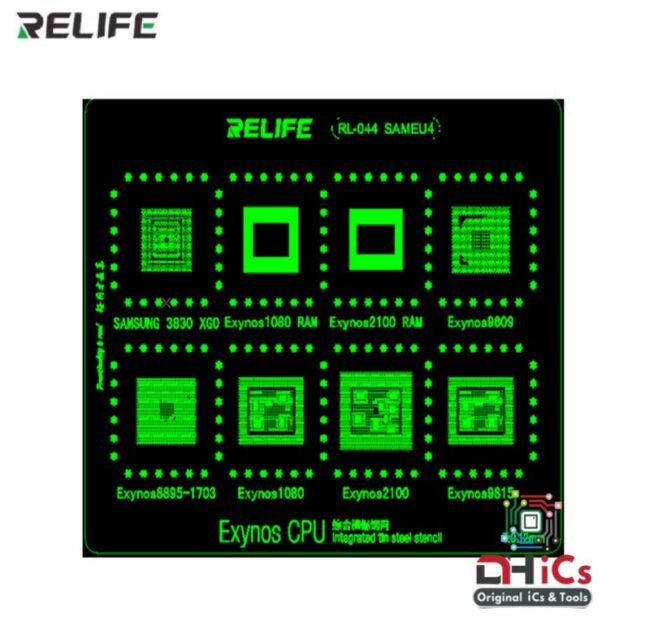 Relife SAM EU4 Exynos CPU Stencil For Samsung 3830, Exynos 9609, 2100, 8895, 1080, 9815 CPU