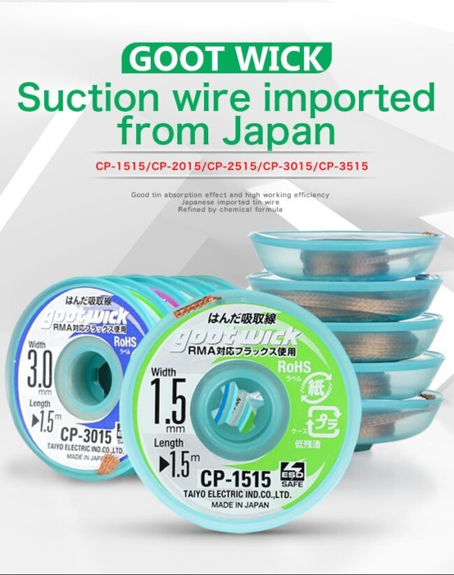 Soldering Wick 3.0mm Original Goot Japan - Image 2