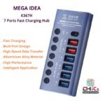 High speed Data Transfer & Charging Hub Fast K367H  7 Port USB 3.0 Mega Idea