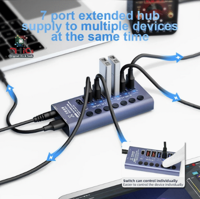 High speed Data Transfer & Charging Hub Fast K367H  7 Port USB 3.0 Mega Idea - Image 2