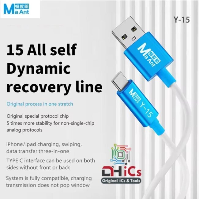 MAANT Y-15 Fully Automatic Recovery Mode Cable For iPhone 15 Series & iPad