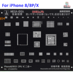 Mega iDea iPhone X/8/8P Black Stencil