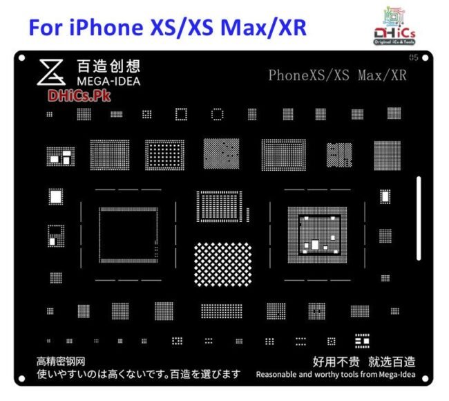 Mega iDea iPhone XS/XS Max/XR Black Stencil - Image 3