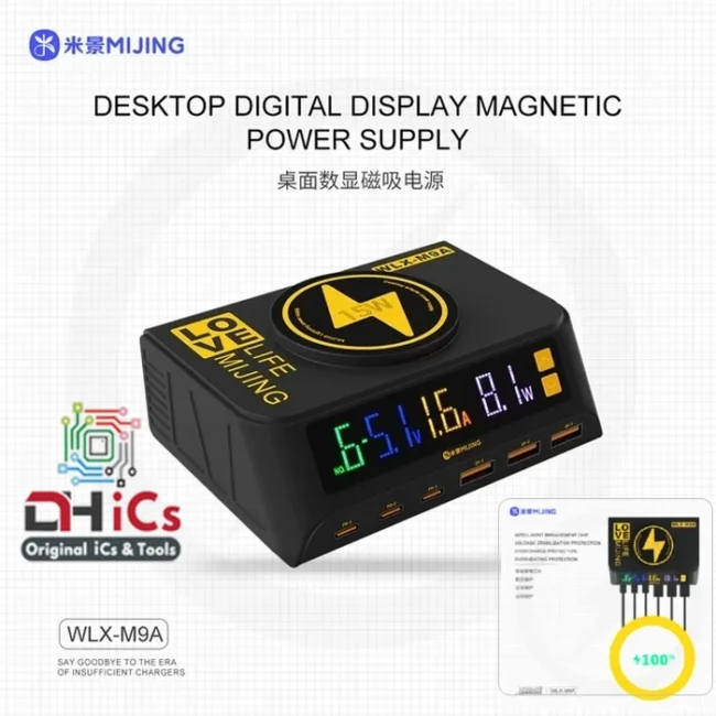 Mijing WLX-M9A Desktop Wireless Charger Suitable for Multi-device Wired/wireless