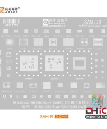 AMAOE SAM19 Stencil For QUALCOMM CPU SM8550, SM8650 Samsung S23 S24 Ultra