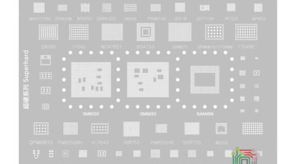 AMAOE SAM19 Stencil For QUALCOMM CPU SM8550, SM8650 Samsung S23 S24 Ultra