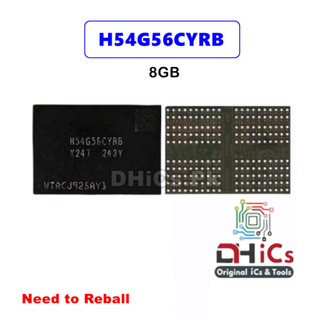 H54G56CYRB 8GB EMMC RAM Chip Need to Reball