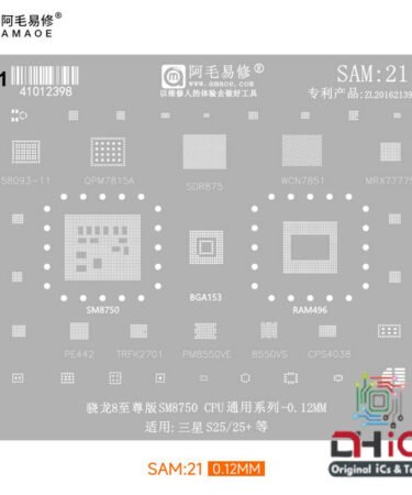 AMAOE SAM21 Stencil For Qualcomm CPU SM8750, WCN7851, SDR875