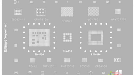 AMAOE SAM21 Stencil For Qualcomm CPU SM8750, WCN7851, SDR875