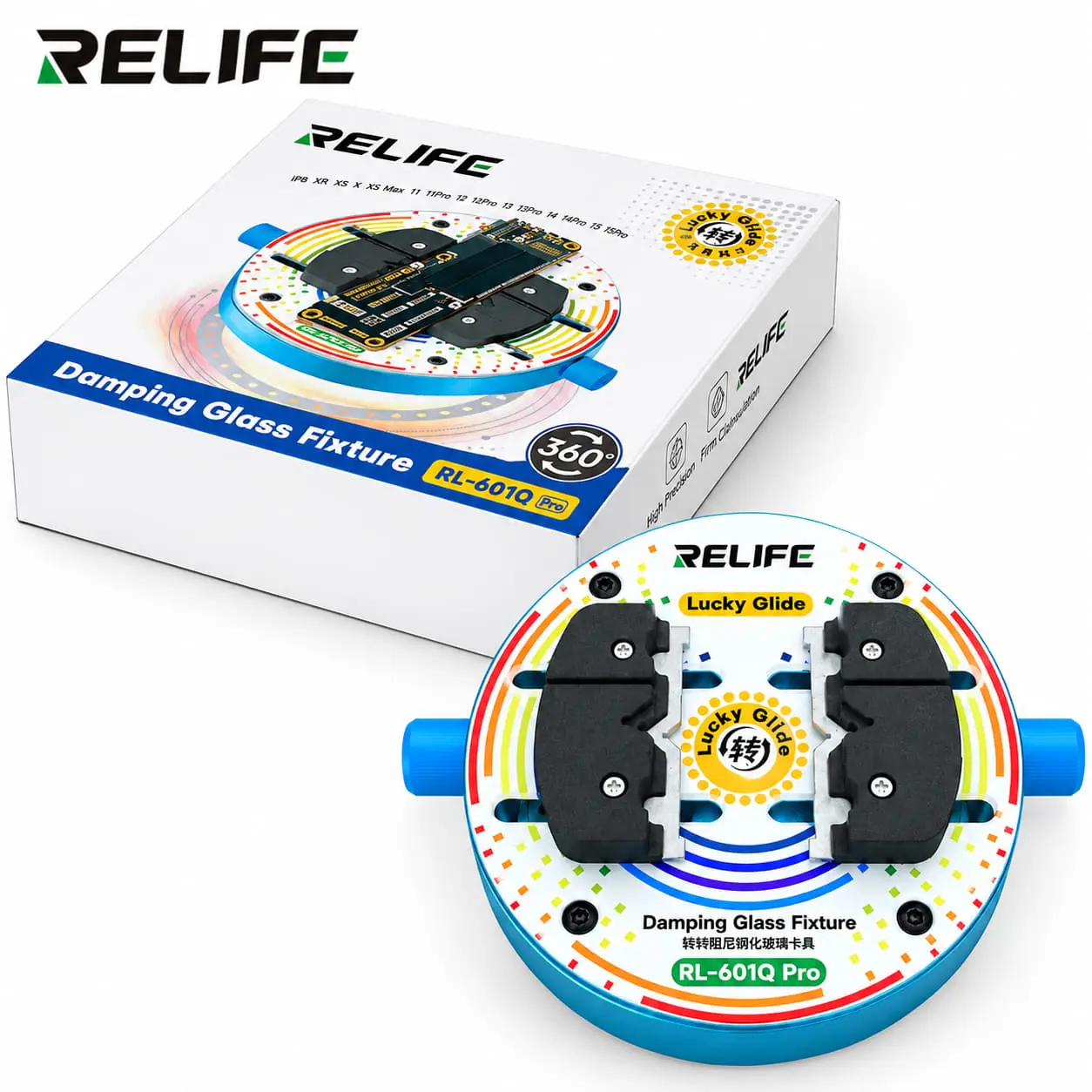 RELIFE RL-601Q Pro 360 Rotating Tempered Glass Fixture