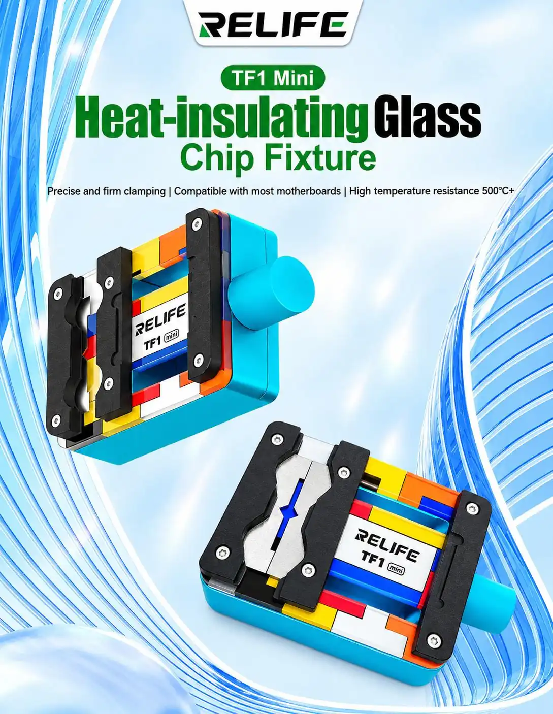 Relife TF1 Mini Tempered Glass iC Chip & Board Fixture