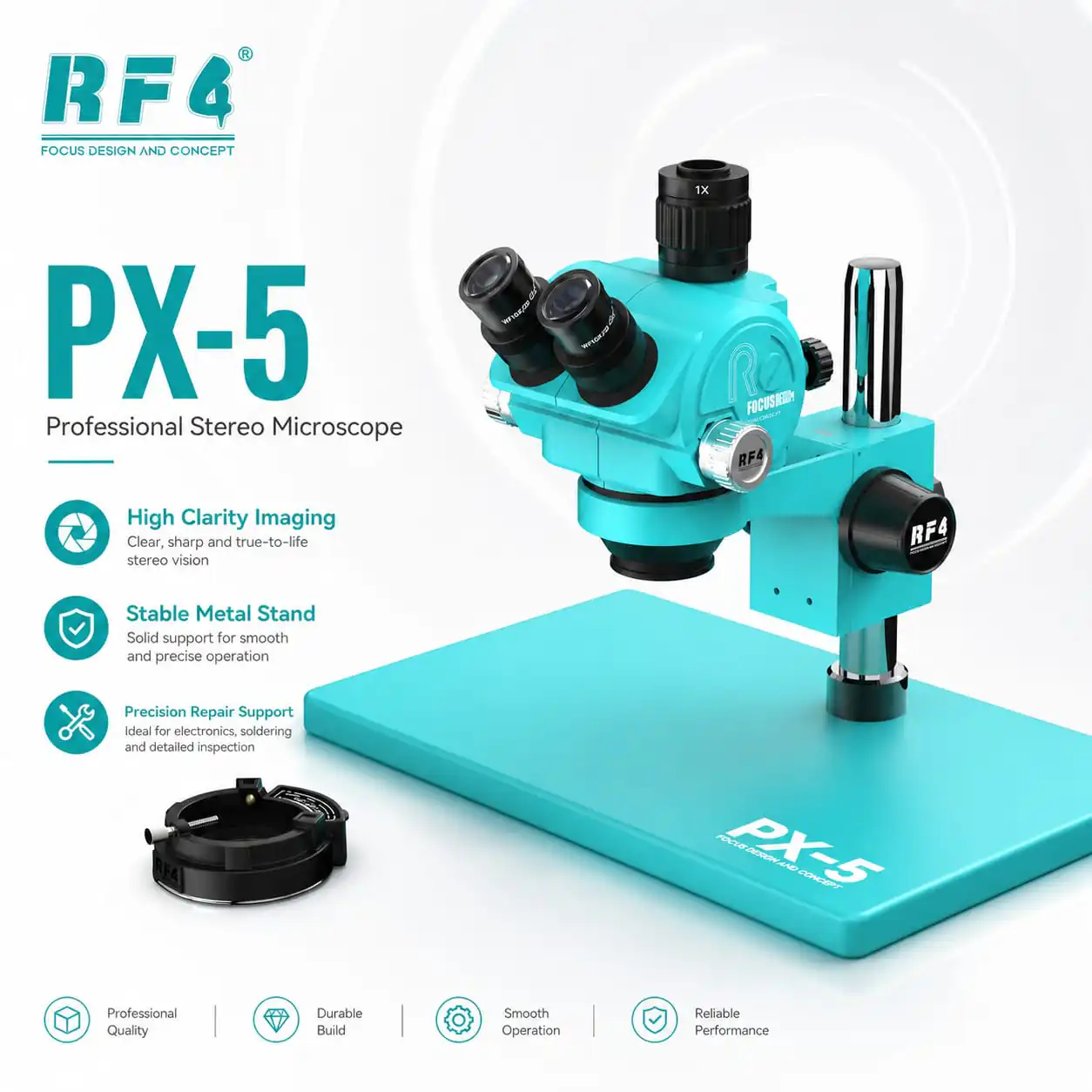 RF4 PX-5 Digital Microscope 7X - 50X Zoom HD View
